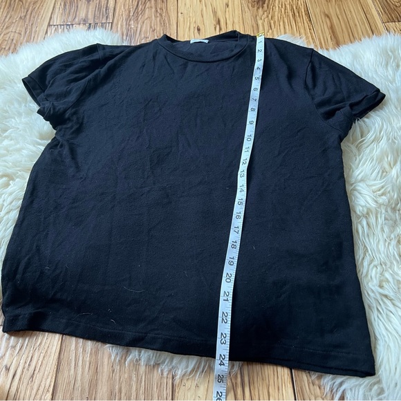 Zara Knit Short Sleeve Tee Stretchy Black Medium - Picture 8 of 8